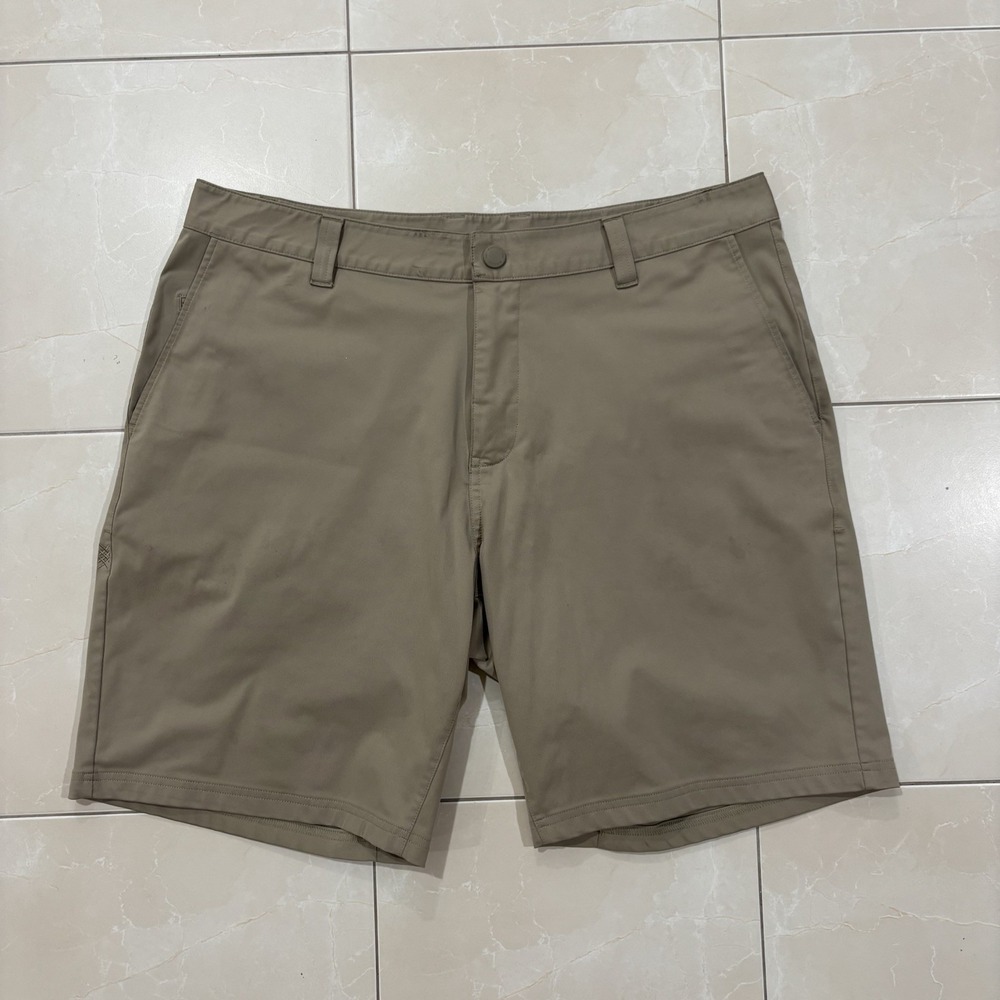Rhone Commuter Shorts Khaki Beige Men's 35 Golf Stretch Performance Athletic